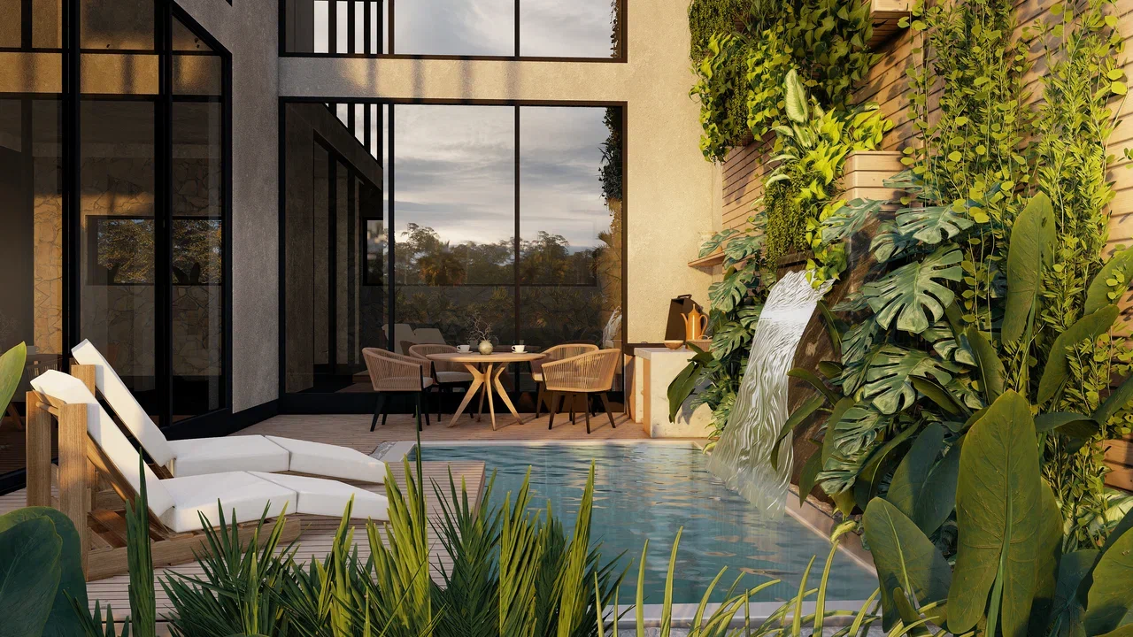 MODERN MINIMALIST 2 BEDROOM TOWNHOUSE FOR SALE LEASEHOLD IN CANGGU BE-373 